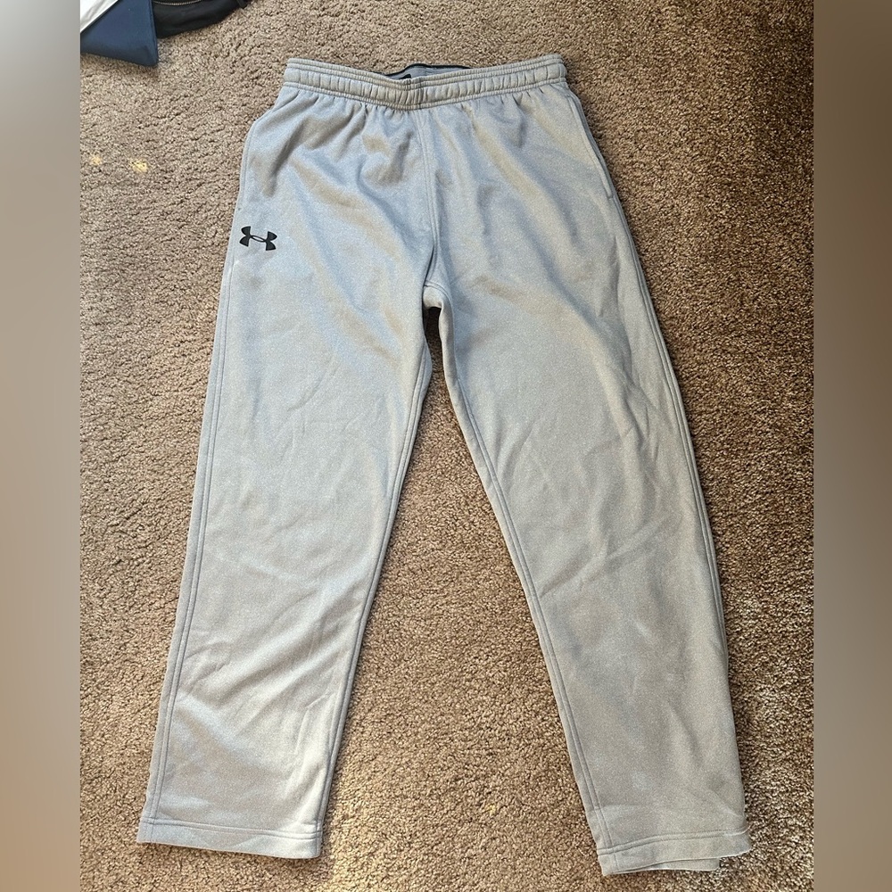 Under Armour Men’s Light Gray Straight Sweat Pants Large